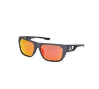 Adidas Sport Uomo SP0102 02L Occhiali da sole Iniettato Nero Marrone Squadrata Normale