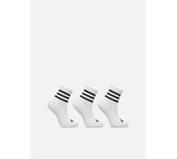adidas Unisex - Adulto 3-Stripes Cushioned Sportswear Mid-Cut Socks 3 Pairs, White / Black, 10.5-12.5