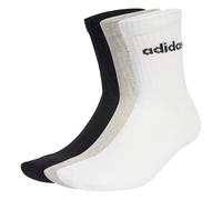 ADIDAS SPORTSWEAR Calzino sportivo 'Linear Crew Cushioned 6 Pair Pack' grigio / nero / bianco Donna ADIDAS SPORTSWEAR 28-30 grigio / nero / bianco