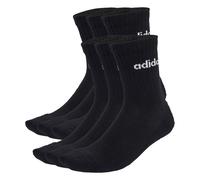 Calzini da tennis Adidas Linear Crew Cushioned 6P - black/white - Nero (37-39)
