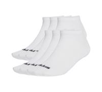 Calzini da tennis Adidas Linear Crew Cushioned 6P - white/black - Bianco (34-36)