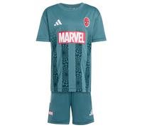 ADIDAS SPORTSWEAR Completo per l'allenamento 'Marvel Spider-Man' petrolio / giada / mirtillo / bianco Bambini ADIDAS SPORTSWEAR 98 petrolio / giada / mirtillo / bianco