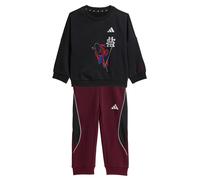adidas Unisex - Bimbi 0-24 Marvel Spider-Man Jogger Track_Suit, black/white, 6-9 Months