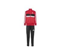 adidas Unisex - Bambini e ragazzi Seasonal Essentials Tiberio 3 Stripes Tricot Track_Suit, pure ruby/white/black, 6-7 Years