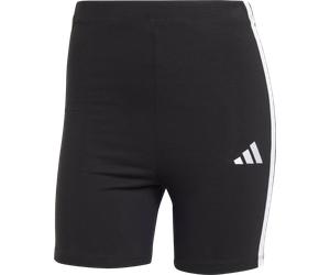 adidas Sportswear Essentials 3-Stripes High Waisted Biker Womens Shorts L Nero