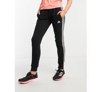 adidas - Sportswear Essentials - Joggers neri e bianchi con 3 strisce-Nero XS