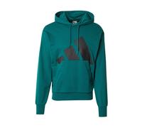adidas Uomo Essentials Big Logo French Terry Hoodie, Collegiate Green/Black, L