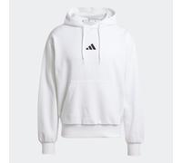 adidas Uomo Essentials FEELCOZY Fleece Hoodie, White/Black, L