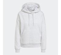 adidas Donna Essentials Small Logo Feel Cozy Hoodie, Light Grey Heather/White, S