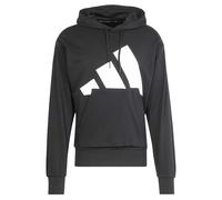 adidas Uomo Essentials Big Logo French Terry Hoodie, Black/White, S