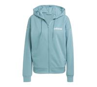 adidas - Women's Essentials Linear Full Zip French Terry - Felpa con cappuccio S turchese