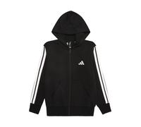 adidas Unisex - Bambini ESSENTIALS FULL ZIP HOODIE, Black / White, 7-8 Years