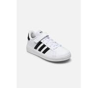 adidas Unisex - Bambini Grand Court Court Elastic Lace and Top Strap Shoes, Cloud White / Core Black / Core Black, 32 EU