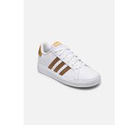 adidas Unisex - Bambini e ragazzi Grand Court Sustainable Lace Shoes, Cloud White / Cloud White / Matte Gold, 38 2/3 EU