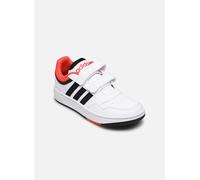 adidas Hoops Lifestyle Basketball Hook-And-Loop Shoes, Scarpe, Cloud White/Core Black/Bright Red, 31 EU