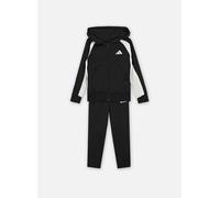 adidas Unisex - Bambini SEASONAL ESSENTIALS COLORBLOCK FLEECE TRACKSUIT, black/wonder silver/white, 7-8 Years