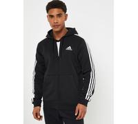 Felpa con zip completa Essentials Fleece 3-Stripes Black XS