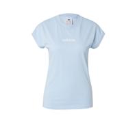 adidas Femme Essentials Linear Cotton T-Shirt, Glow Blue/White, S