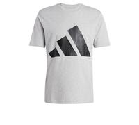 adidas performance - Essentials - T-shirt grigio medio mélange/nero con logo grande 3XL
