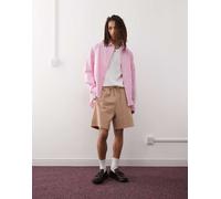 adidas - Sportswear - Pantaloncini beige a nido d'ape-Neutro M