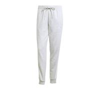 adidas Donna Essentials 3-Stripes Fleece Slim Pants, Light Grey Heather/White, M