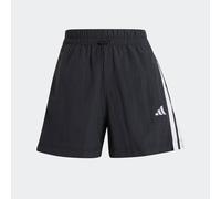 Pantaloni corti adidas Essentials Lifestyle Woven 3 strisce nero puro donna - S