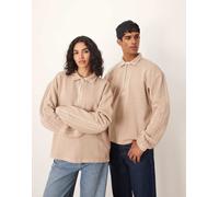 adidas Sportswear - Polo a maniche lunghe beige slavato-Neutro 2XL