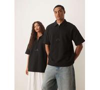 adidas - Sportswear - Polo in tessuto a nido d'ape nera-Bianco S