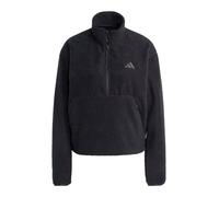 adidas Fleece Half-Zip Felpa Donna-nero in nero, Taglia: S