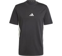 T-shirt adidas Essentials Single 3 Strisce manica corta nero bianco - XS