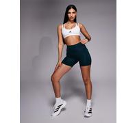 adidas Sportswear - Three Stripes Studio - Pantaloncini color verde scuro S