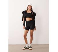 adidas Sportswear - Three Stripes Studio - Pantaloncini corti neri-Nero XS
