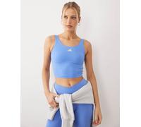 adidas Sportswear - Three Stripes Studio - Top senza maniche color blu e giallo XL