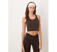 adidas Sportswear - Three Stripes Studio - Top senza maniche marrone L