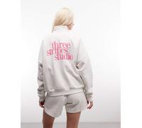 adidas Sportswear top da tuta Three Stripes Studios bianco e rosa M