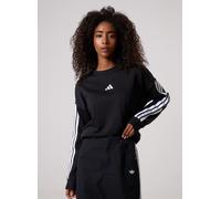 Felpa adidas Essentials Fleece 3S nero puro bianco donna - S