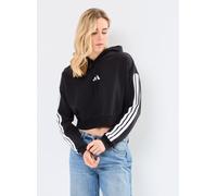 adidas Donna Essentials 3-Stripes French Terry Cropped Hoodie, Black/White, M
