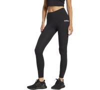 adidas Donna Essentials Linear Cotton Leggings, Black/White, S