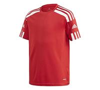adidas Squadra 21 Short Sleeve Jersey T-shirt, Potere Di Squadra Rosso / Bianco, 140 Unisex - Bambini e ragazzi