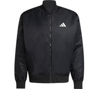 adidas Stadium Bomber, Giacca Sportiva Oversize Nera, Isolata in Poliestere con Zip Frontale e Tasche (IT, Testo, M, Regular, Regular)