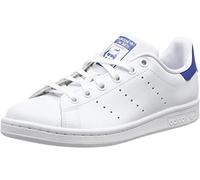 adidas Stan Smith J, Scarpe da ginnastica basse Unisex - Adulto, Ftwr White Ftwr White Eqt Blue Ftwr White Ftwr White Eqt Blue, 36 2/3 EU