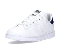 adidas Stan Smith J, Sneaker Unisex - Bambini e ragazzi, Ftwr White Ftwr White Dark Blue, 38 2/3 EU