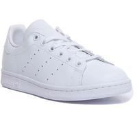 Adidas Stan Smith Junior Pizzo Pelle Scarpe Sportive IN Bianco Misura UK 3 - 6