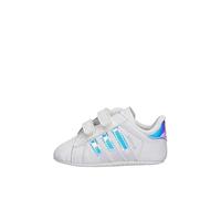 Adidas Superstar Crib, Sneaker Unisex Bambini E Ragazzi, White Blue Iridescent Gold Metallic, 17 EU