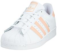 adidas Superstar, Sneakers Unisex - Bambini e ragazzi, Cloud White Haze Coral Cloud White, 37 1/3 EU
