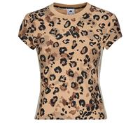 adidas T-shirt Animal Print 3-Stripes T-Shirt in Marrone EU M
