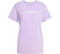 Adidas - T-shirt da trail running leggero e traspirante - Multi Logo Tech Tee W Powder Plum per Donne - Taglia M - Rosa