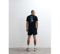 adidas T-shirt da training con stampa sul retro padel nera-Nero M