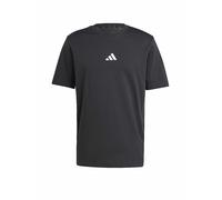 adidas Homme Essentials Small Logo Single Jersey Tee, Black/White, S
