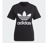 Adidas t-shirt donna gonna manica corta tempo libero sport trifoglio, nero, S
